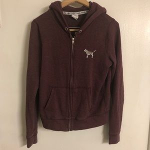 Maroon VS PINK zip up hoodie
